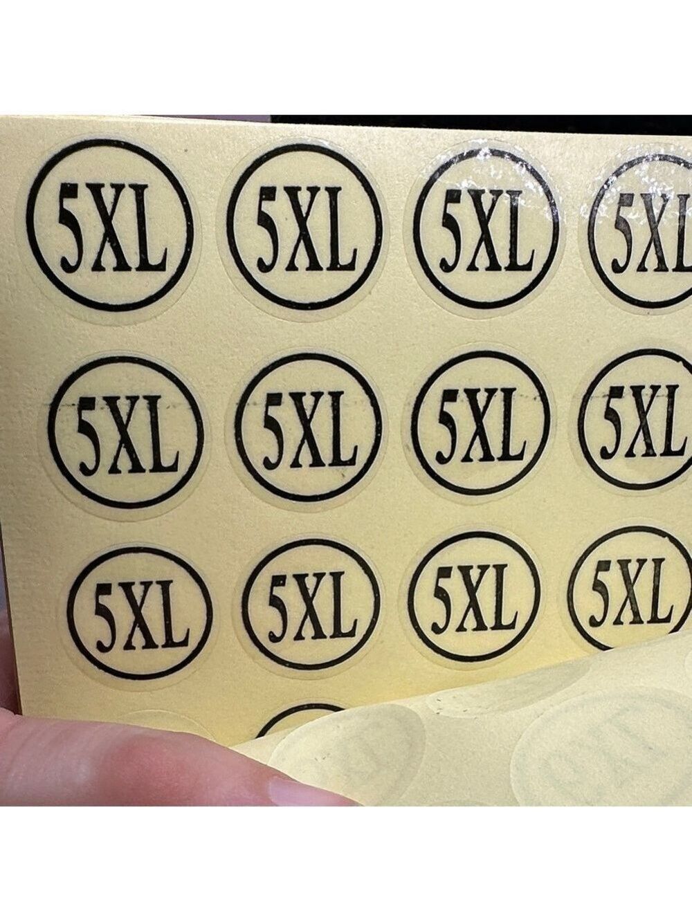 1200 to 1400 stickers less than perfect Yellow Size Label Stickers - Picture 4 of 12
